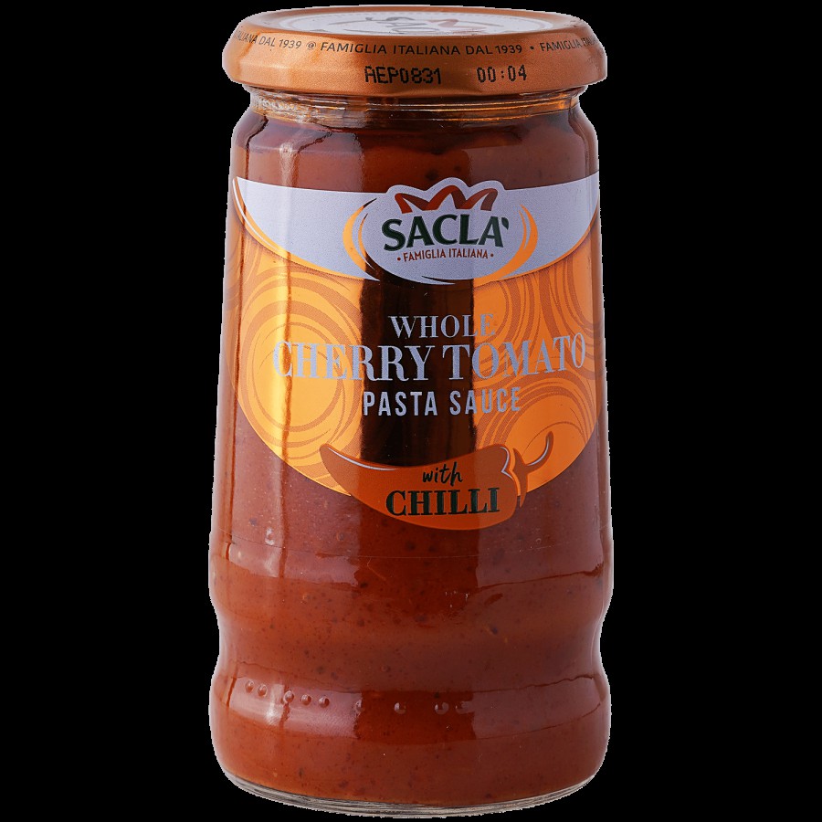 Sacla Whole Cherry Tomato Pasta Sauce - With Chilli