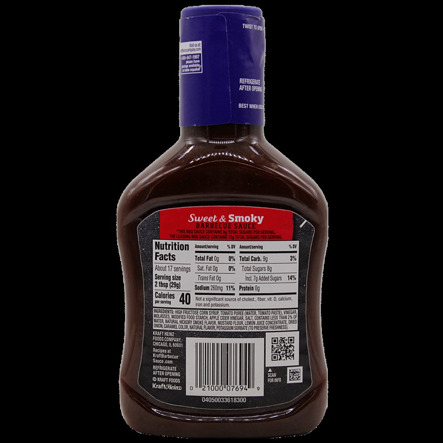 Kraft Sweet & Smoky - Barbecue Sauce