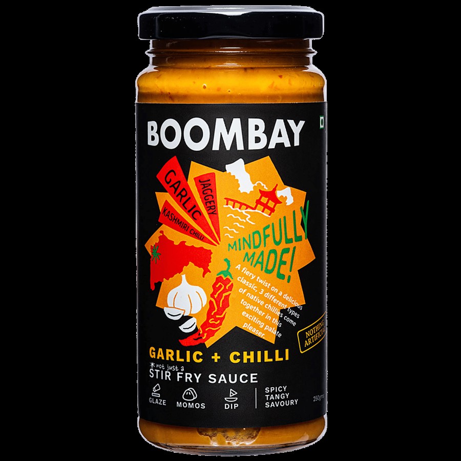 BOOMBAY Garlic + Chilli Stir Fry Sauce - Spicy & Tangy