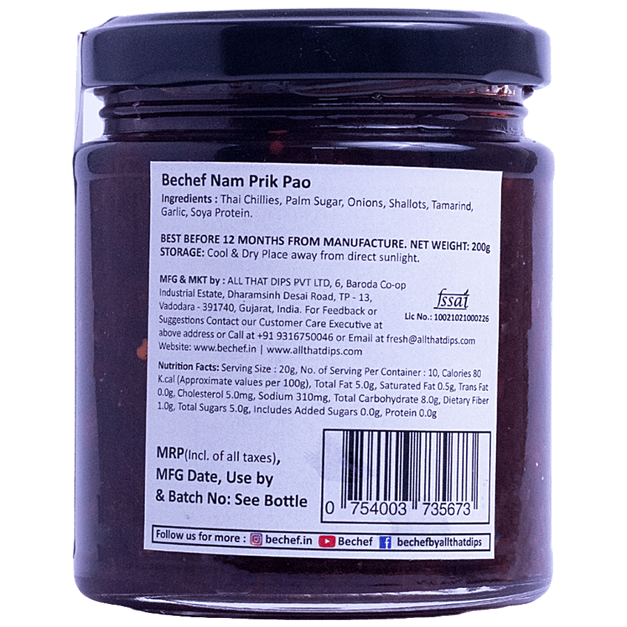 Bechef Nam Prik Pao - Thai Roasted Chilli Jam With Tamarind & Palm Sugar