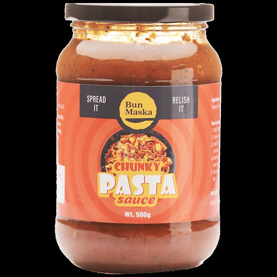 Bun Maska  Chunky Pasta Sauce - With Hand Crushed Tomatoes Chunks