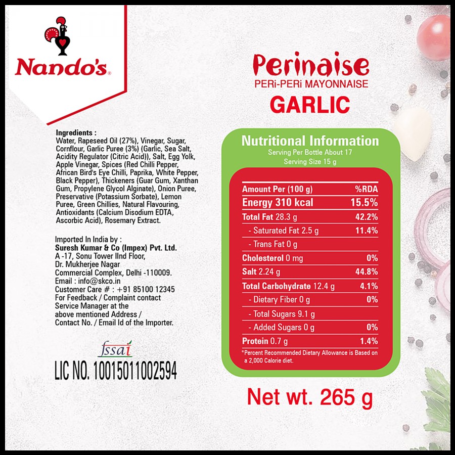 Nandos Perinaise Garlic - Peri Peri Mayonnaise