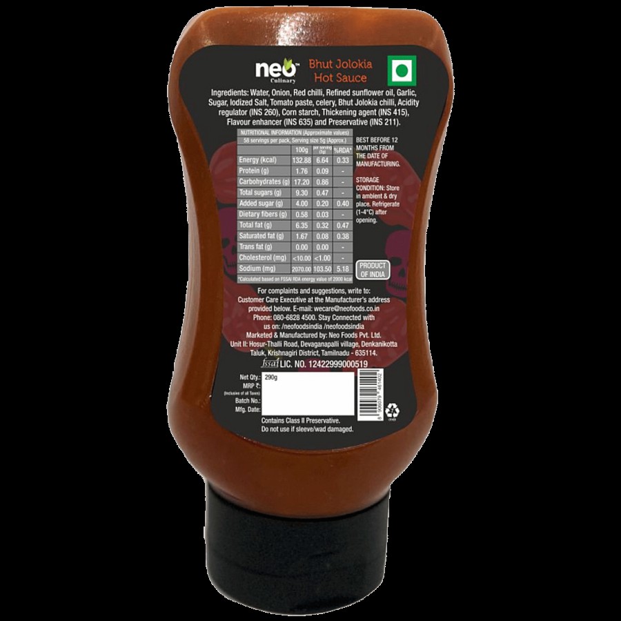 Neo foods  Bhut Jolokia Hot Sauce