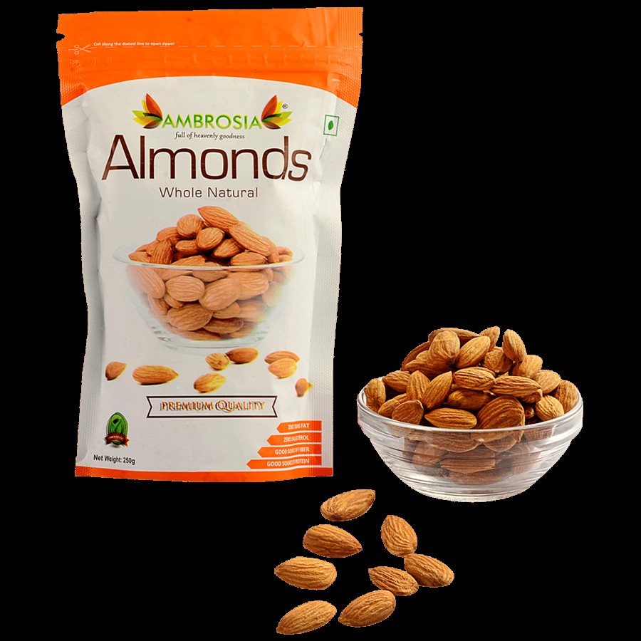 Ambrosia Premium California Whole Almonds - 100% Natural