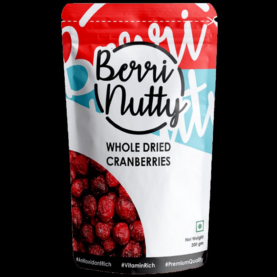 Berrinutty Premium Cranberries - Whole Dried