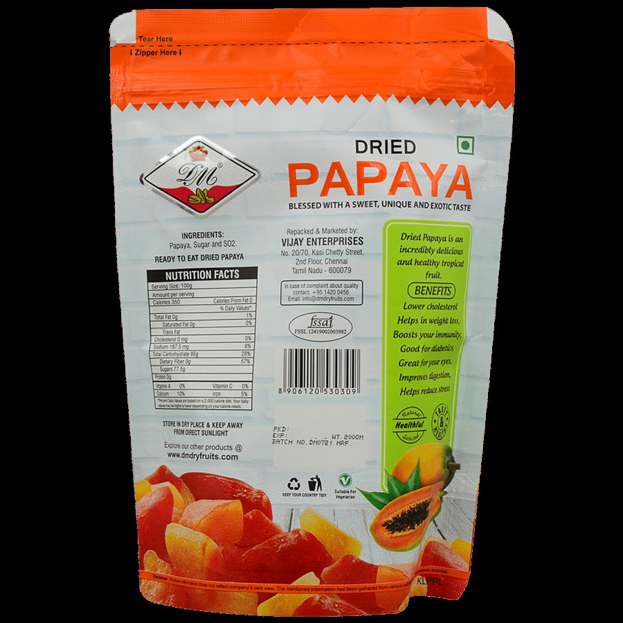 DON MONTE Dried Papaya - Premium Quality