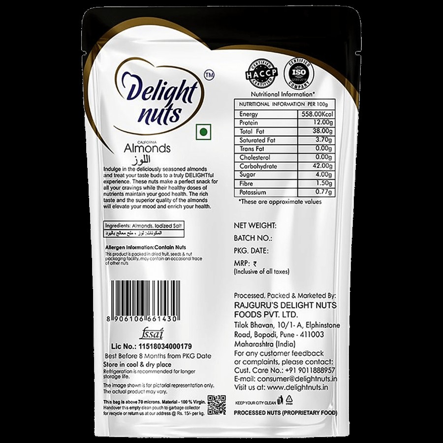 Delight Nuts Almonds - Roasted & Salted