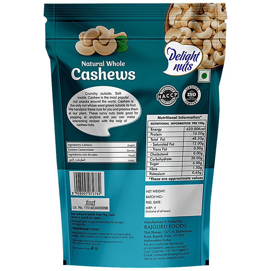 Delight Nuts Cashews - Natural