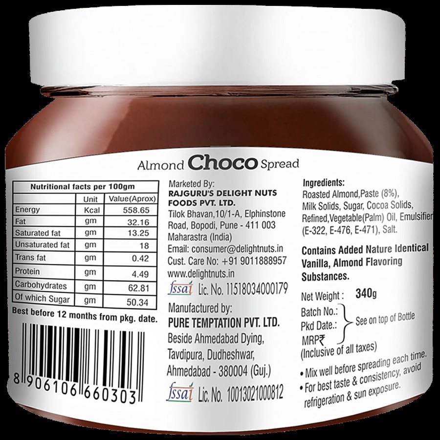 Delight Nuts Choco Spread - Almond