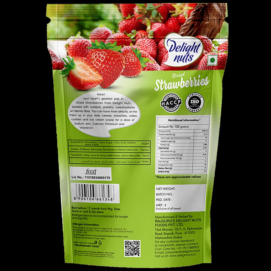 Delight Nuts Dried Strawberry - Premium