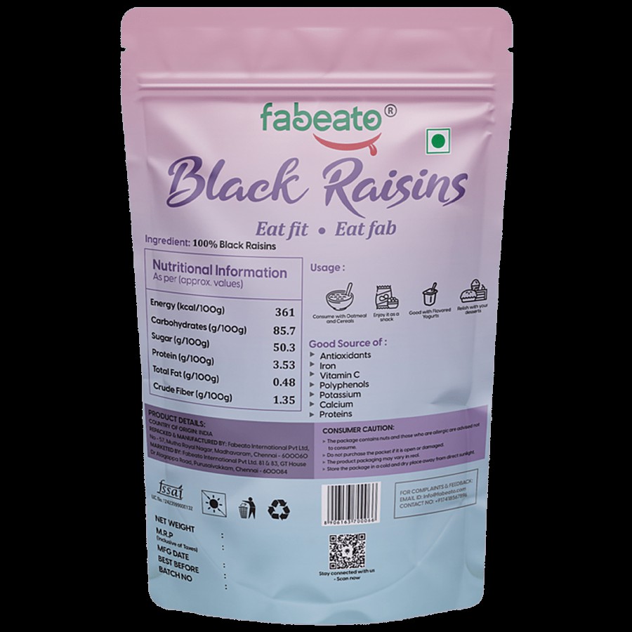 FABEATO Black Raisins