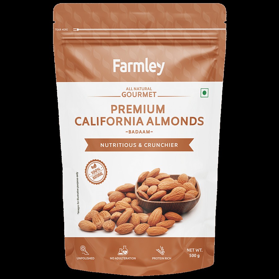 Farmley Premium California Almonds - Rich In Protein