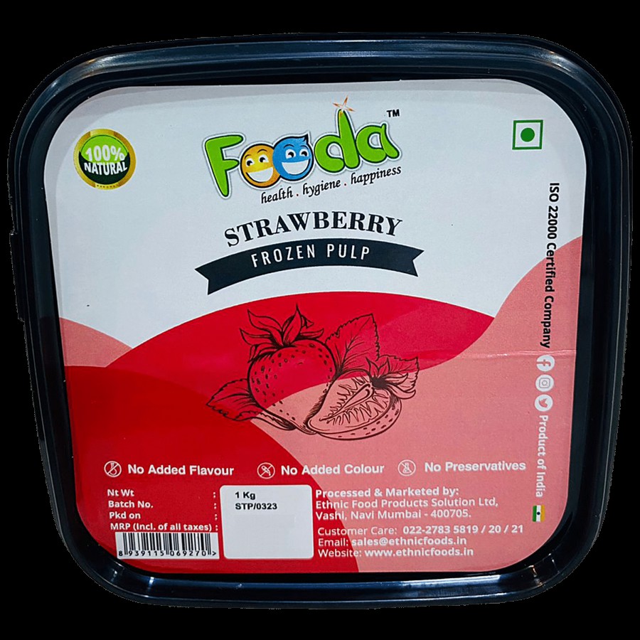 Fooda Strawberry Pulp - Frozen Fresh