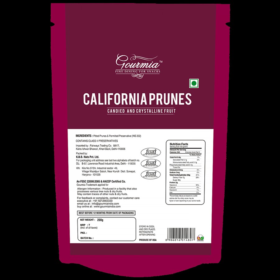 Gourmia California Prunes