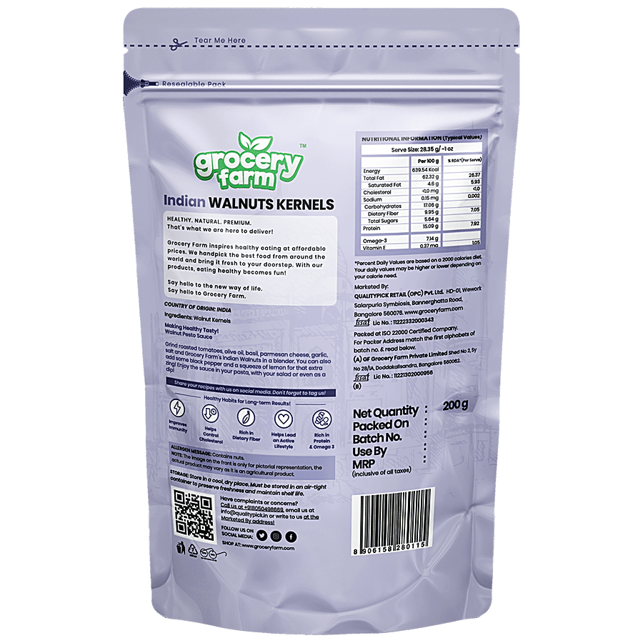 Grocery Farm Indian Walnut Kernels - 100% Natural