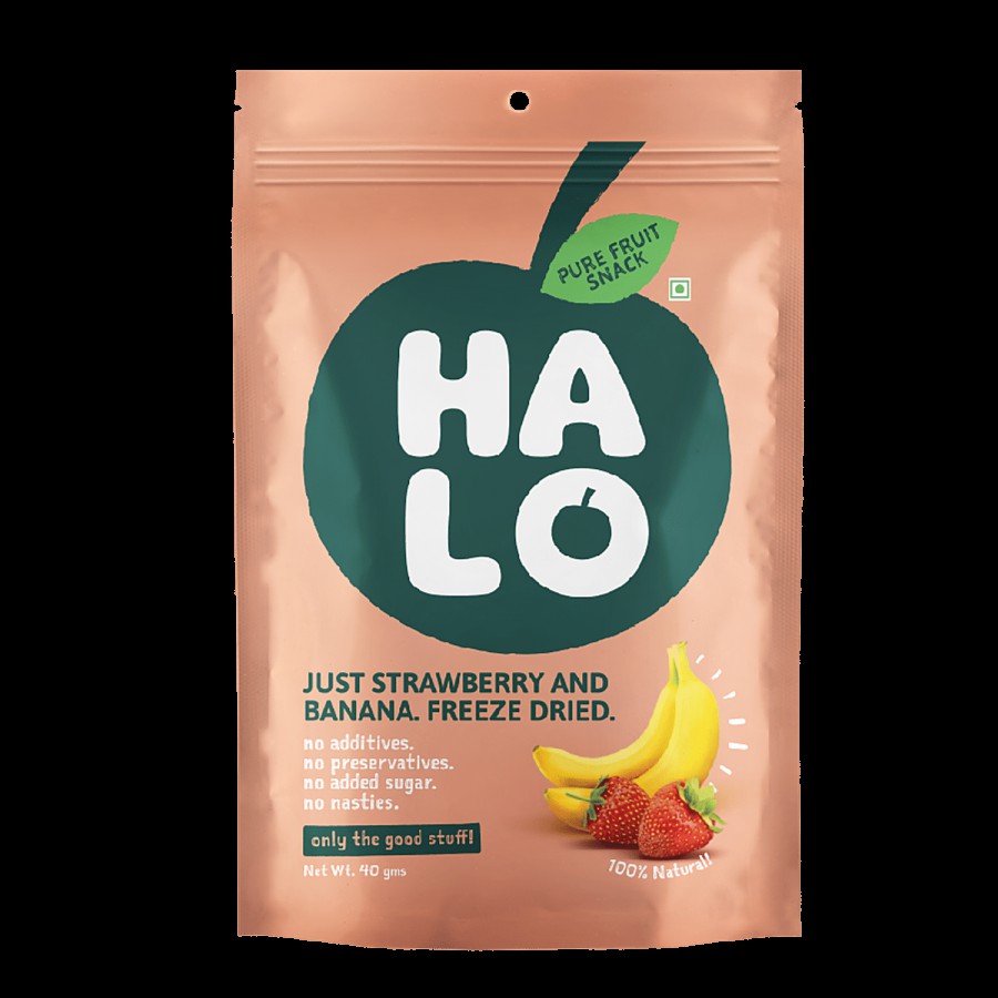 HALO Freeze Dried Strawberry & Banana - Pure Fruit Snack