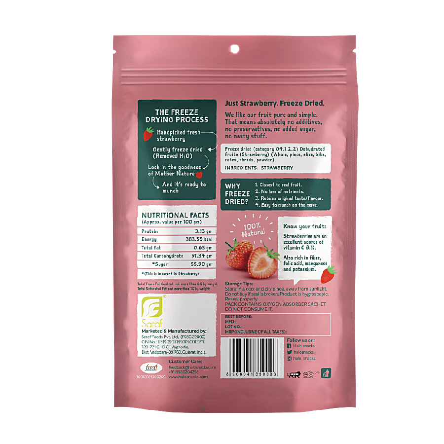 HALO Freeze Dried Strawberry - Pure Fruit Snack