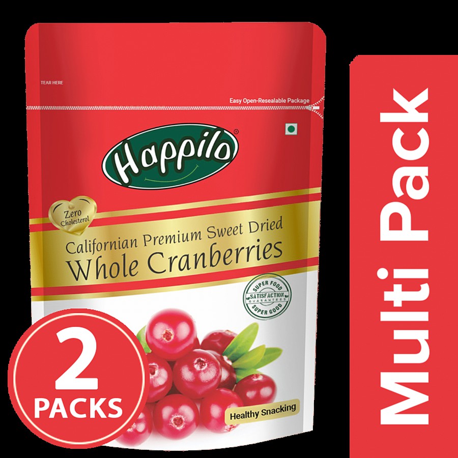 Happilo Cranberries - Whole Dried Sweet