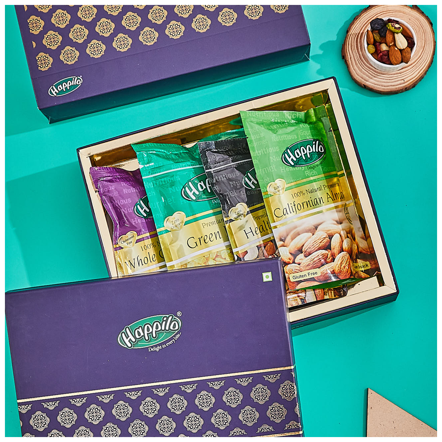 Happilo Dry Fruit Celebrations Gift Box - Snowdrop