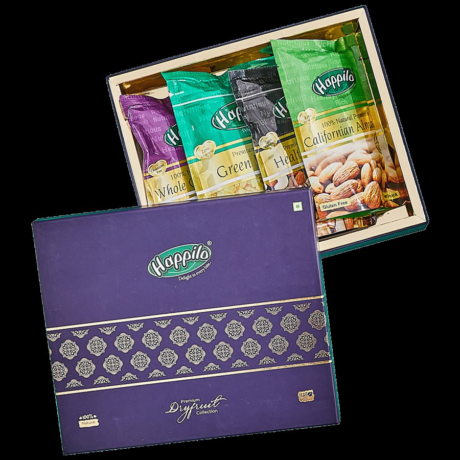 Happilo Dry Fruit Celebrations Gift Box - Snowdrop