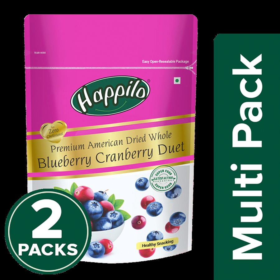 Happilo Premium Dried Blueberry Cranberry Duet