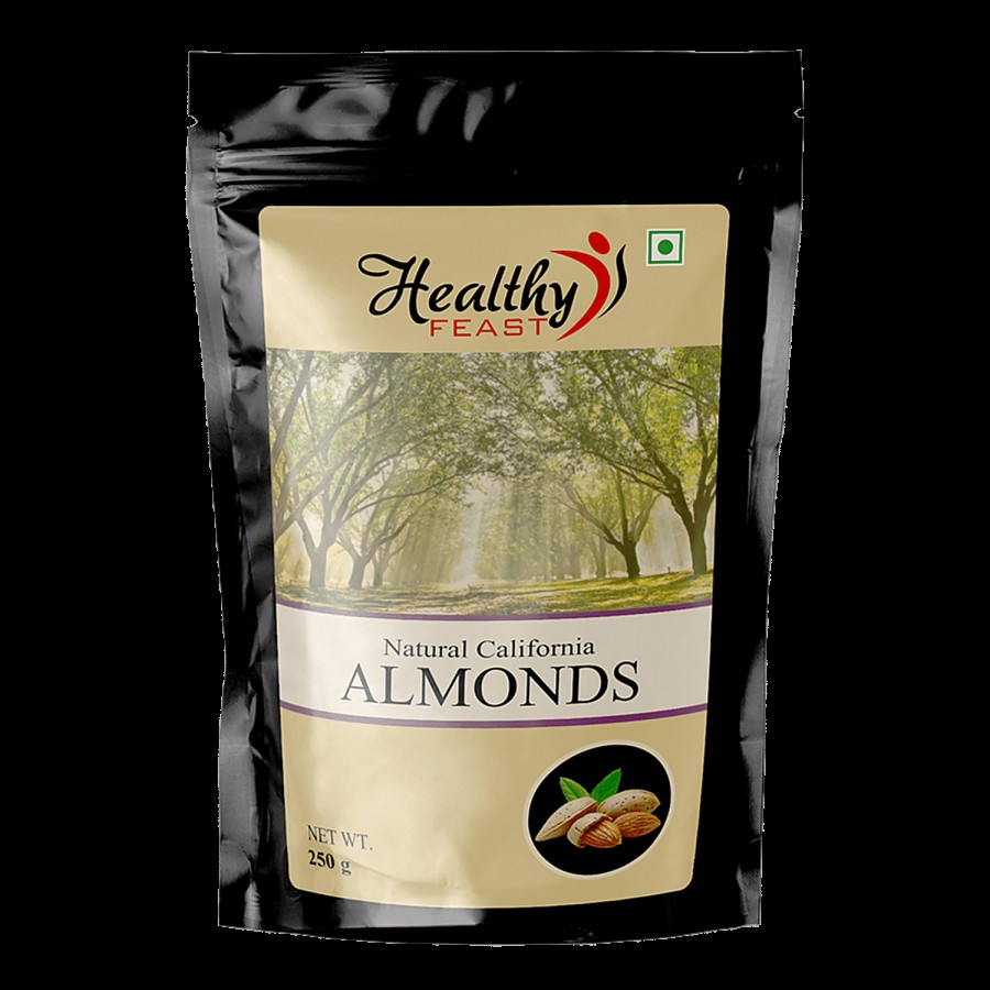 Healthy Feast Natural California Almonds/Badam - Dry Fruit