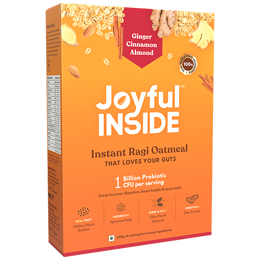 JOYFUL INSIDE Instant Ragi Oatmeal - Ginger Cinnamon Almond