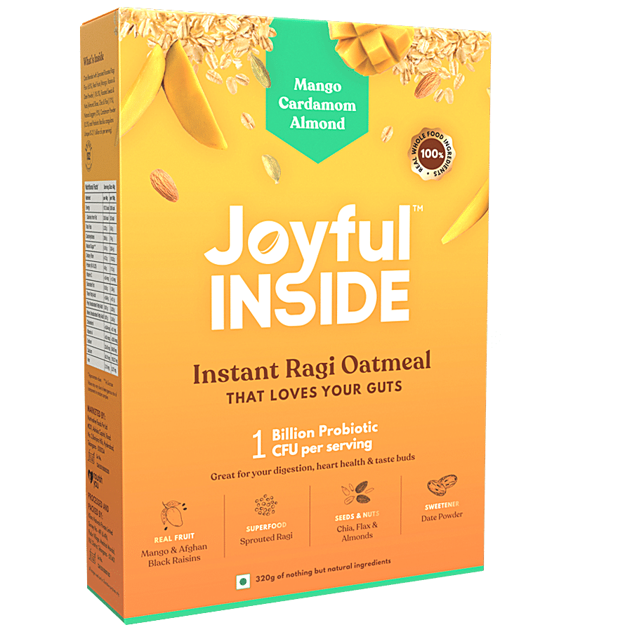 JOYFUL INSIDE Instant Ragi Oatmeal - Mango Cardamom Almond