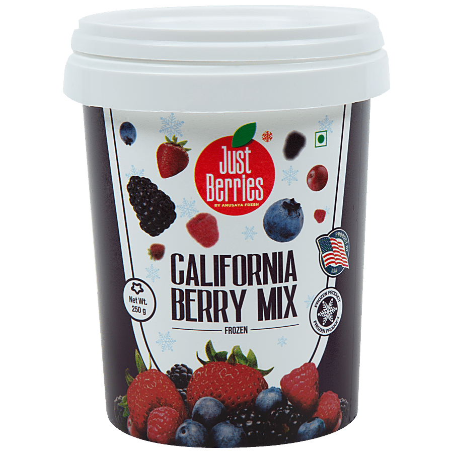 JUST BERRIES Frozen California Berries Mix - Rich In Antioxidants & Minerals