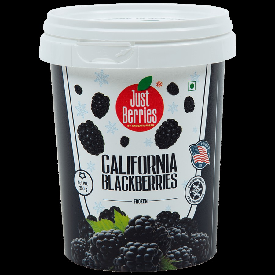 JUST BERRIES Frozen California Blackberries - Rich In Antioxidants & Minerals