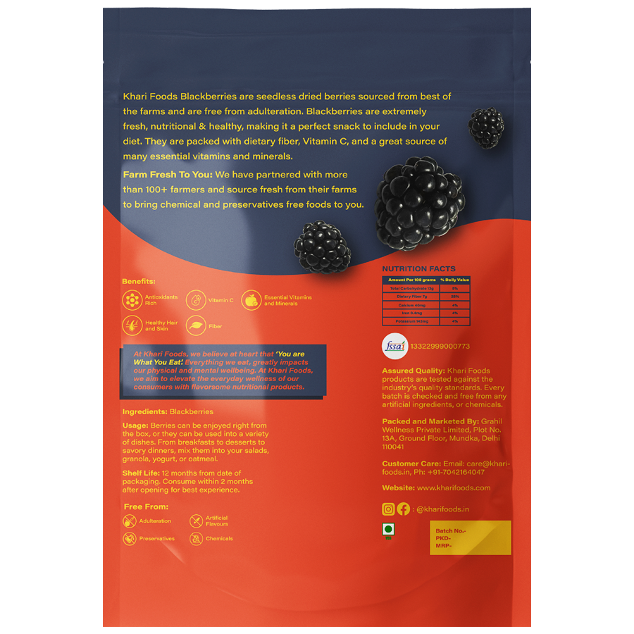 Khari Foods Dried Blackberries