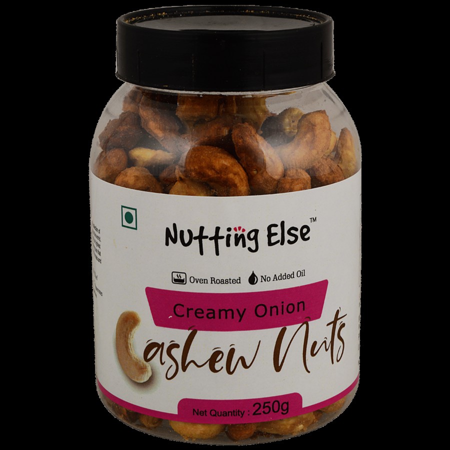 NUTTING ELSE Creamy Onion Cashew Nuts - Rich In Protein & Essential Minerals