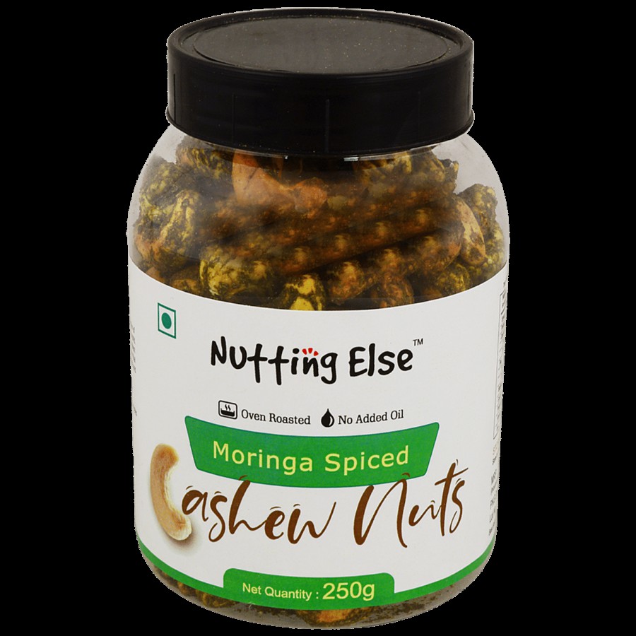 NUTTING ELSE Moringa Spiced Cashew Nuts - Rich In Protein & Essential Minerals