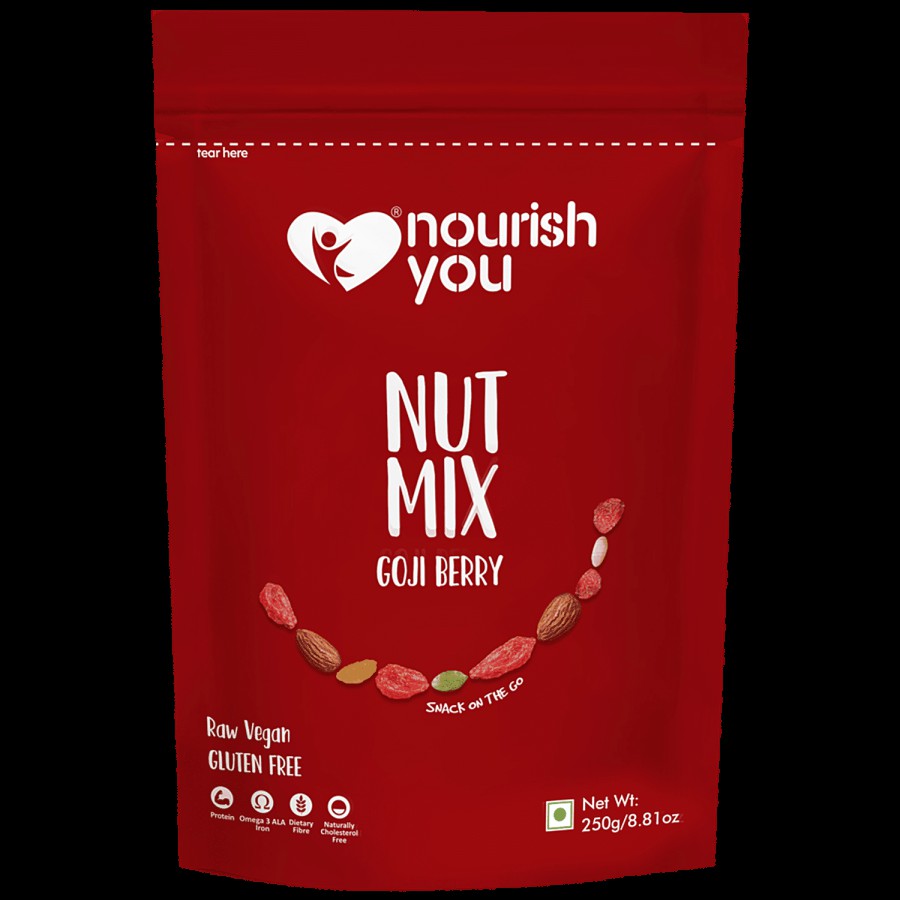 Nourish you Raw Goji Berry Nut Mix - Gluten Free