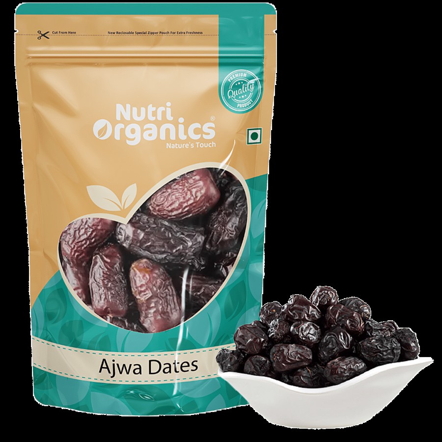 Nutri Organics Ajwa Dates - Cholesterol Free