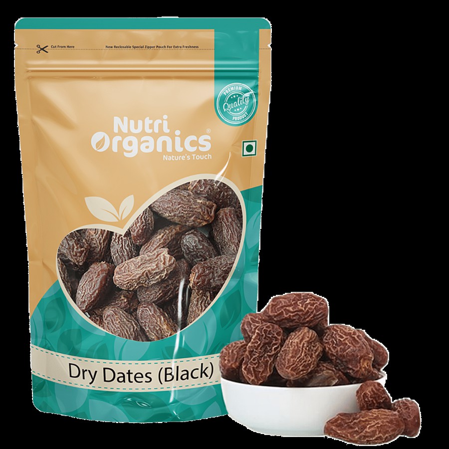 Nutri Organics Dry Dates - Black