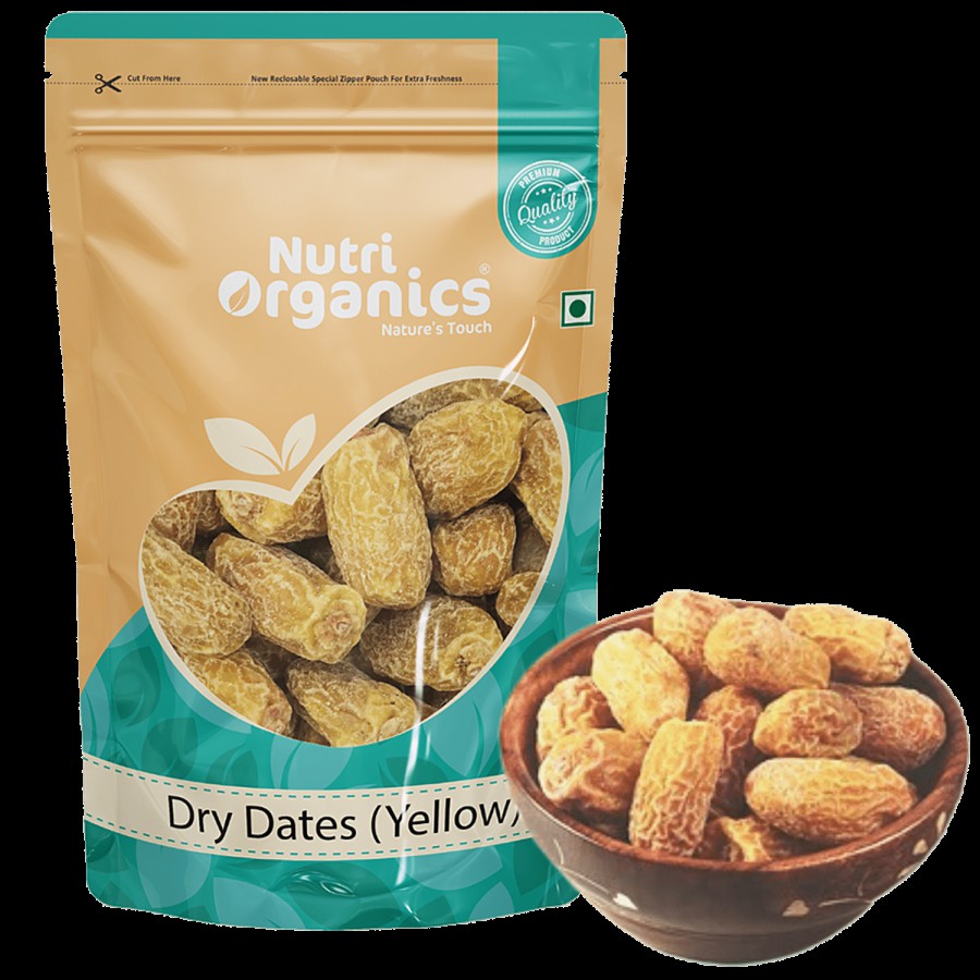 Nutri Organics Dry Dates - Yellow