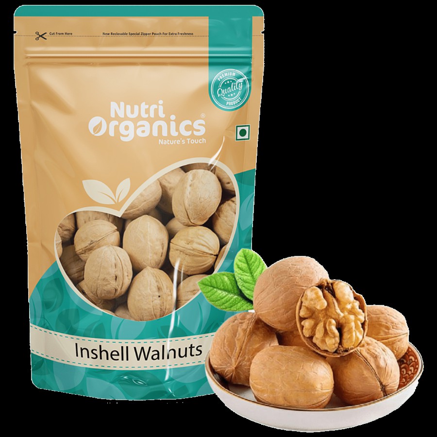 Nutri Organics Inshell Walnuts - Premium