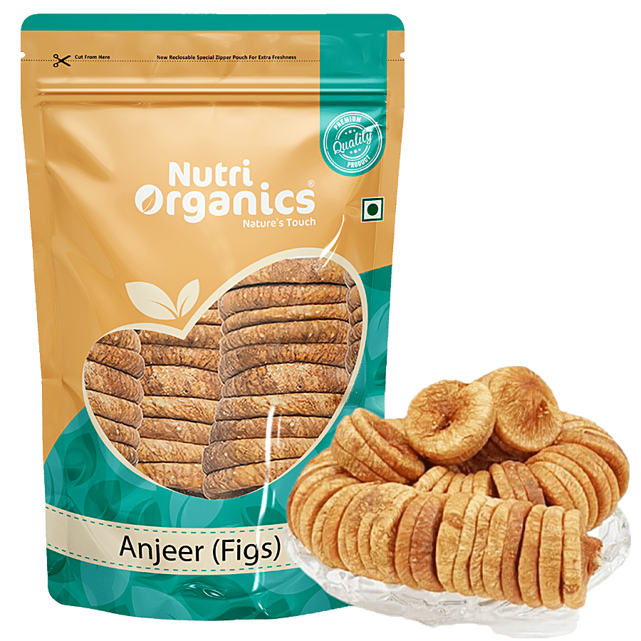 Nutri Organics Premium Anjeer/Dried Figs - 100% Natural