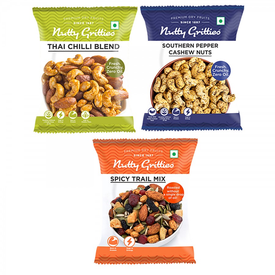 Nutty Gritties Combo - Southern Pepper Cashew Nuts