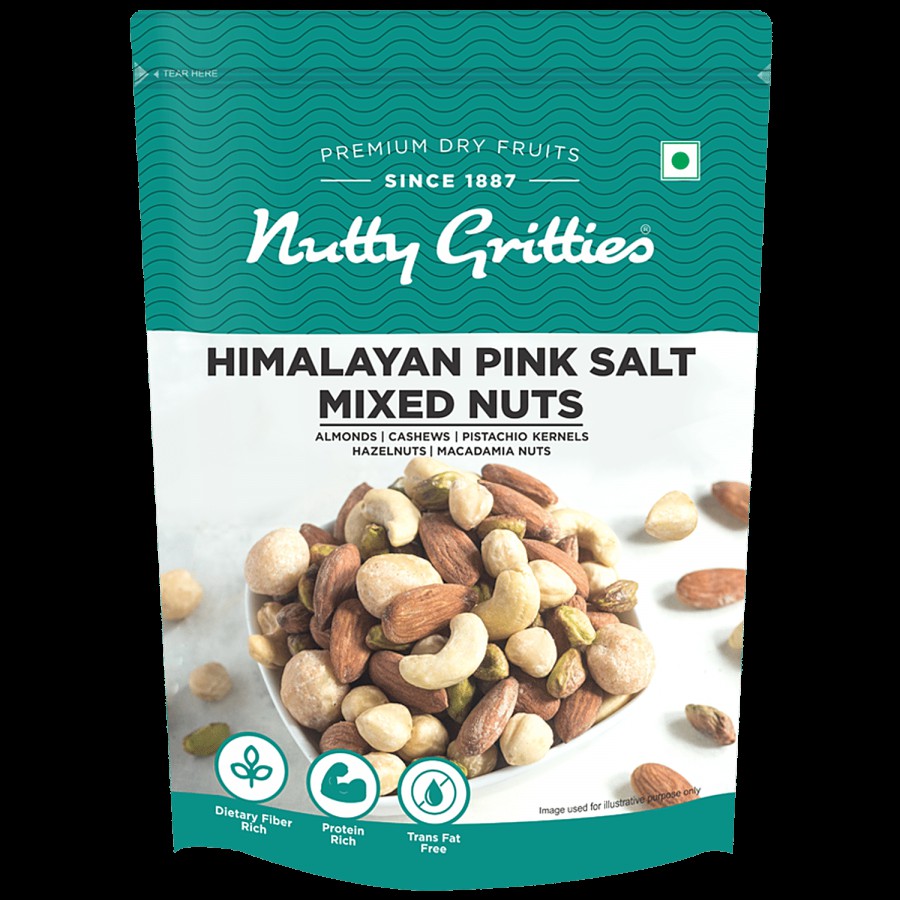 Nutty Gritties Nuts Mix - Premium Dry Fruits With Himalayan Pink Salt