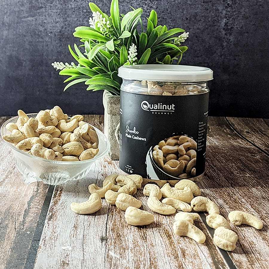 Qualinut Gourmet Jumbo Plain Cashews - High In Protein