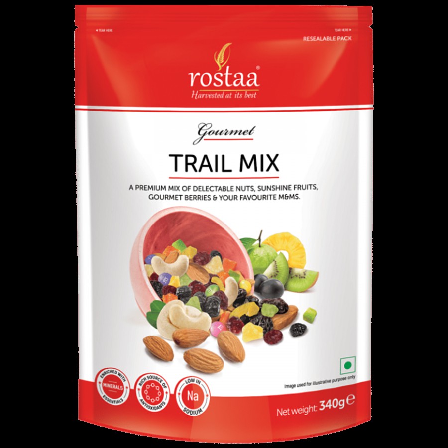 Rostaa Berries - Morning 340 g Pouch + Mixed Dry Fruits - Trail Mix 340 g Pouch