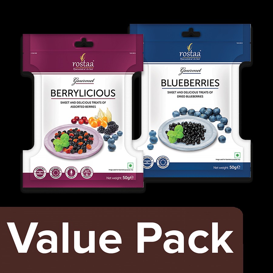 Rostaa Berrylicious 50 g + Blueberry 50 g