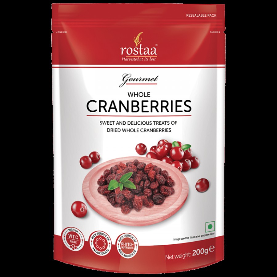 Rostaa Cranberries - Whole 200 g Pouch + Berries - Blue 150 g Pouch