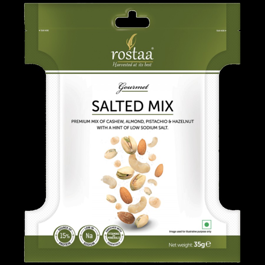 Rostaa Mixed Dry Fruits SaltedMix +Mixed Dry Fruits Trail Mix +Berries Morning(35geach)