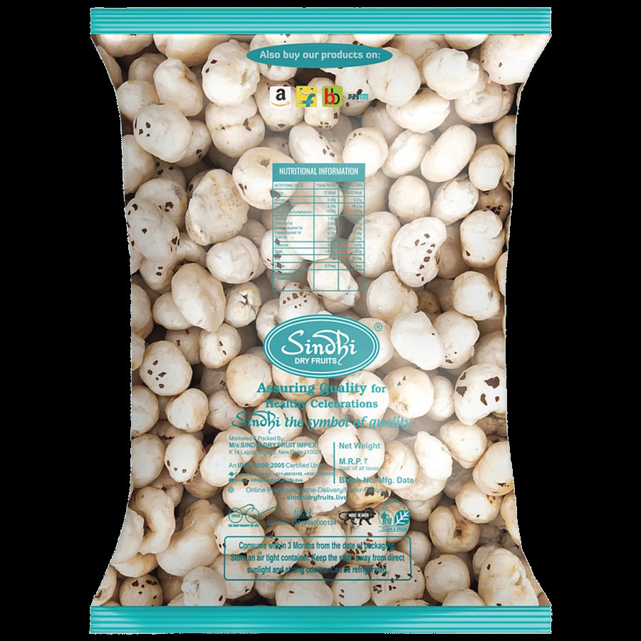 Sindhi Dry Fruits White Phool Makhana/Fox Nuts