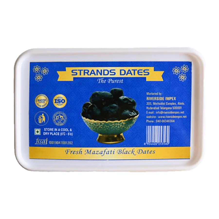 Strands Fresh Muzafati Black Dates - Premium Quality