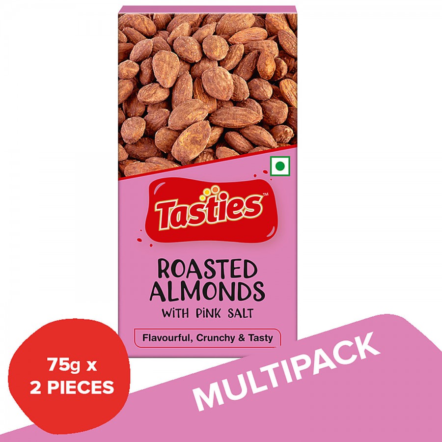 Tasties Roasted Almonds With Pink Salt - Flavourful & Crunchy