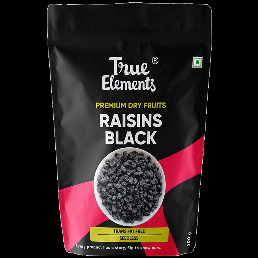 True Elements Black Raisins/Munakka - Seedless